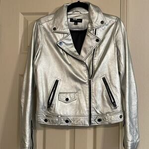 Jacket motto silver leather expandable bottom-size med slate & Willow soft